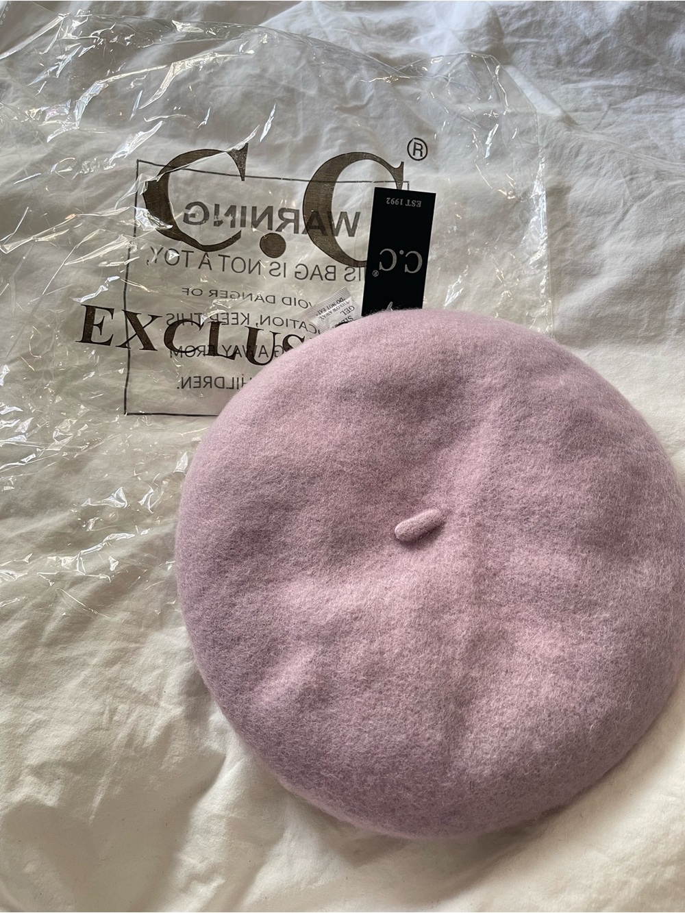 C.C Lavender Wool Beret Hat